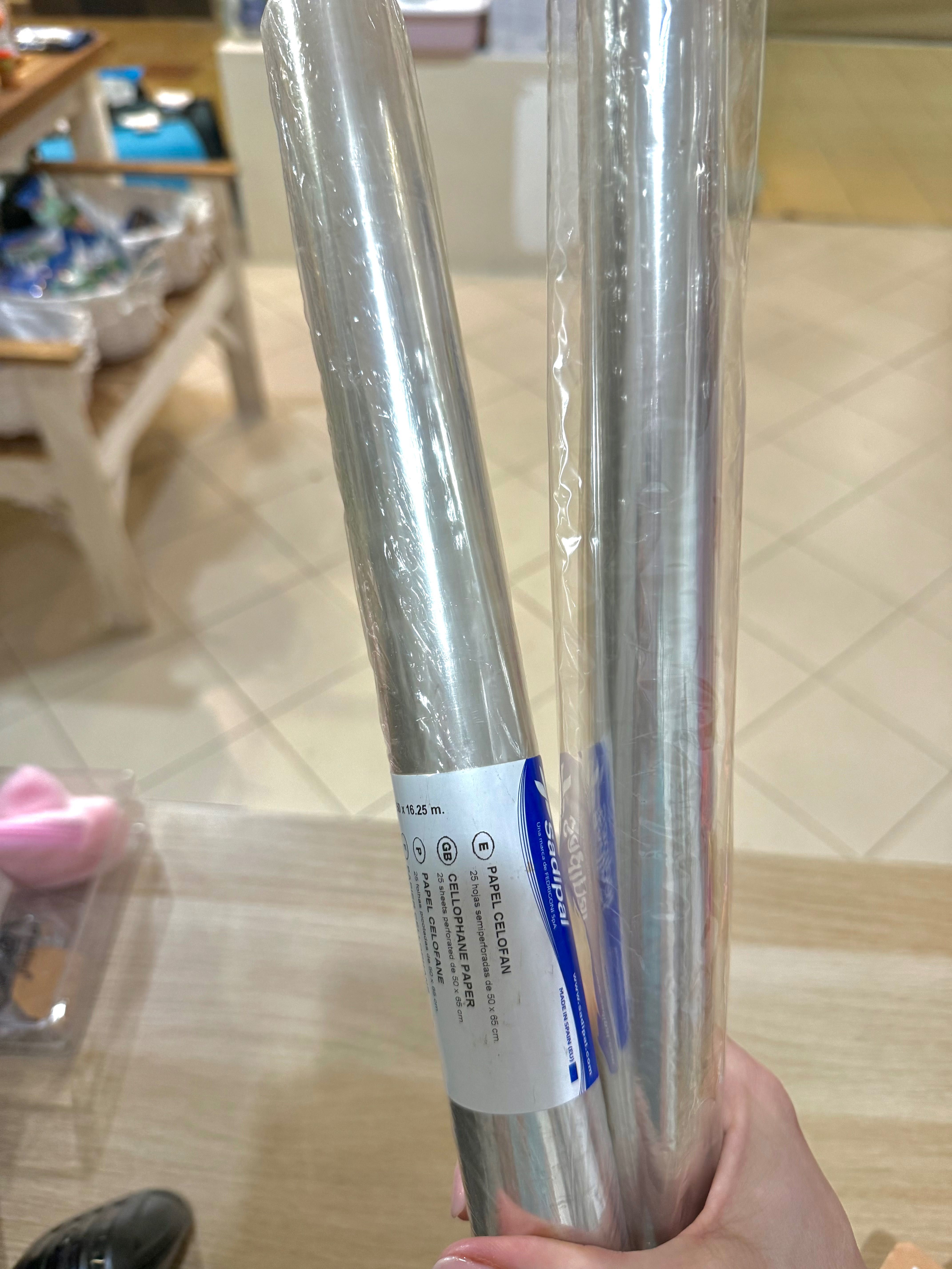 Rolo de papel celofane