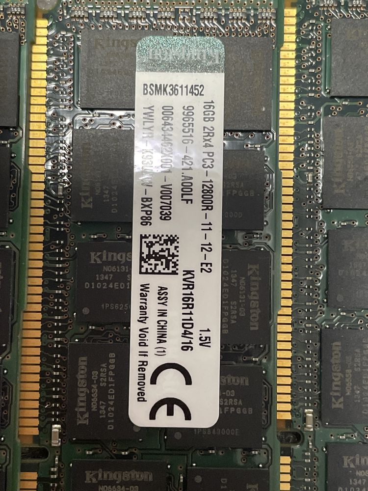 DDR 3 16Gb 1600 ECC REG Kingston