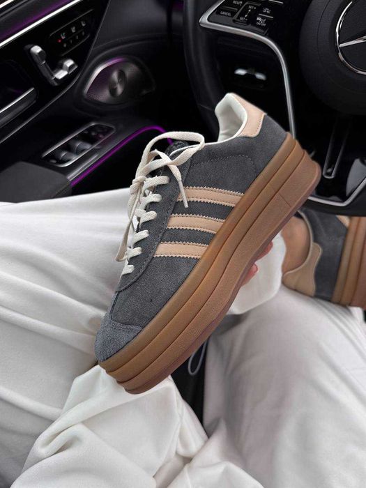 Кросівки Adidas Gazelle Bold Platform grey premium