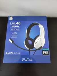 Słuchawki z mikrofonem PS4 białe