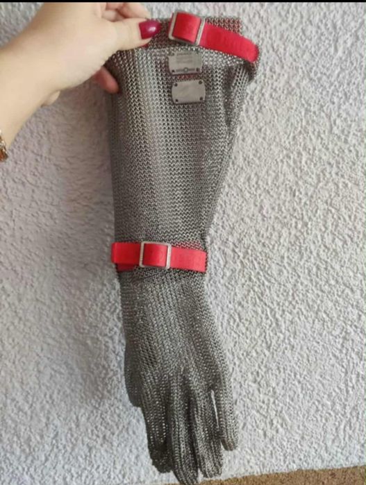 rękawica ochronna z siatki drucianej (stalowej), rzeźnicka, rybna