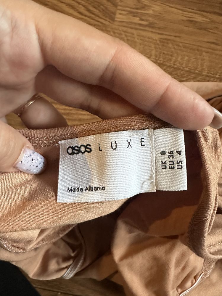 Asos базовий сарафан нюдовий S сукня вечірня