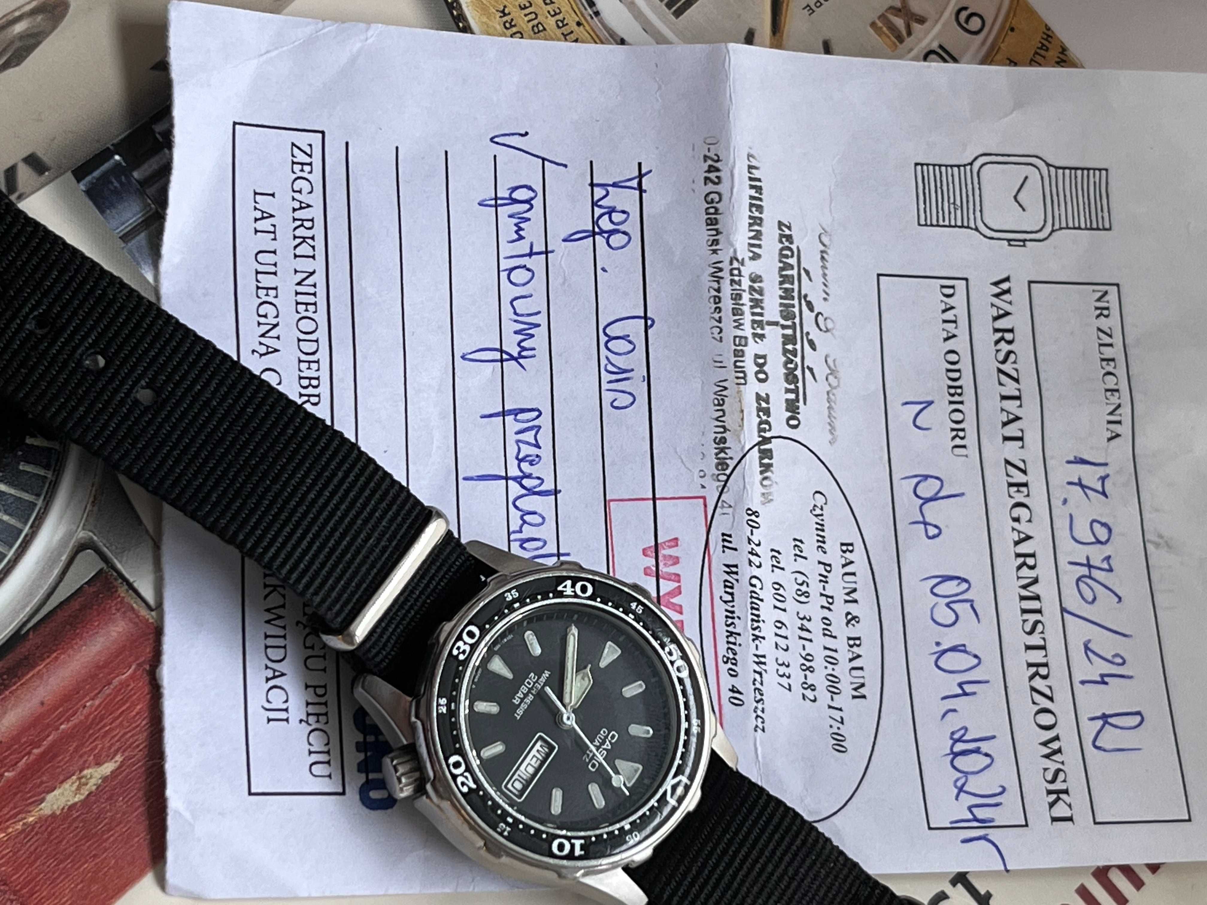 Casio diver Vintage md-714 po serwisie gwarancja