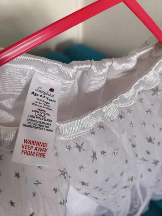 Ladybird spódniczka tiulowa przebranie śnieżynka r.4-7 lat