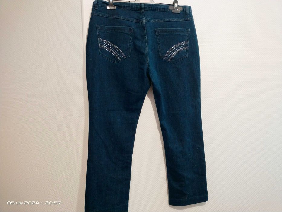 Джинсы синие 56-58  большой размер  батал