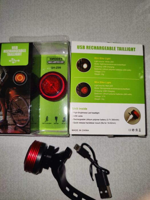 Фонарь велосипедный,велофара задняя