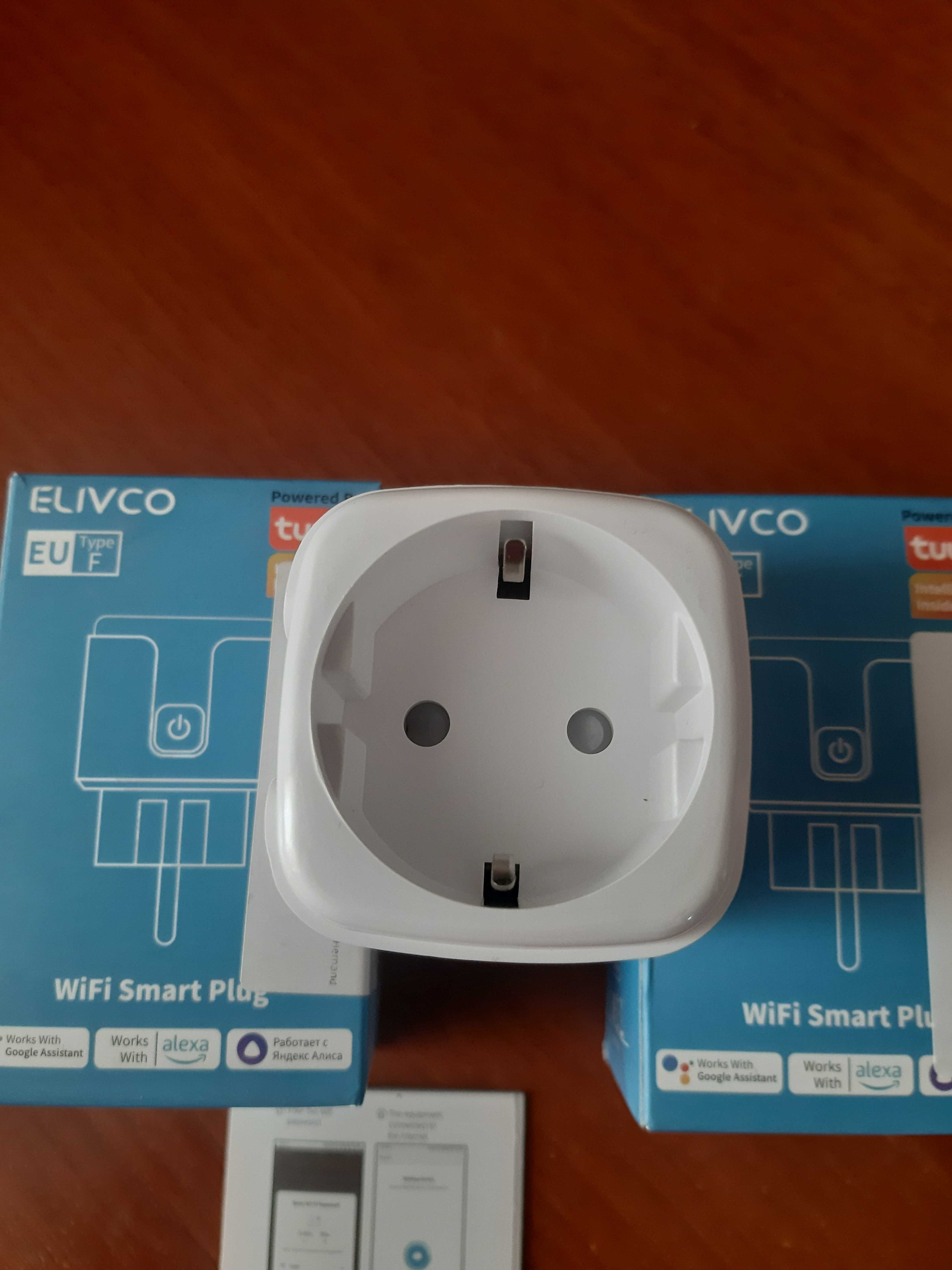 Умная Wi-Fi розетка с таймером и энергометром Elivco 20А