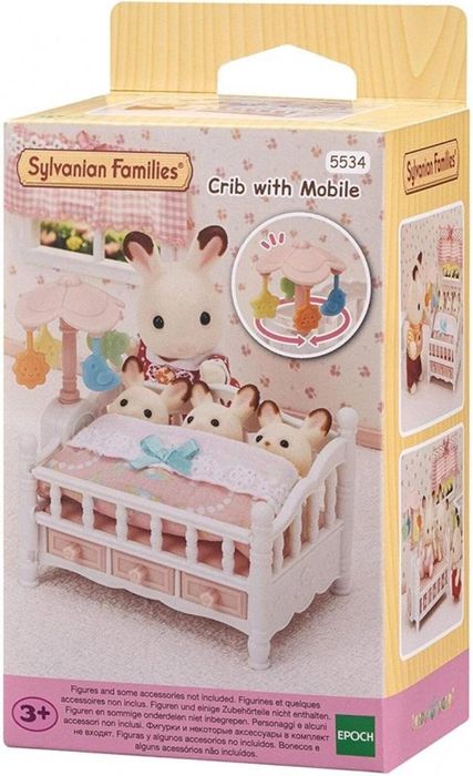 Łóżeczko z karuzelką Sylvanian Families blister,146x88 mm