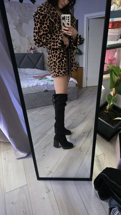 Сапоги ботфорты черные