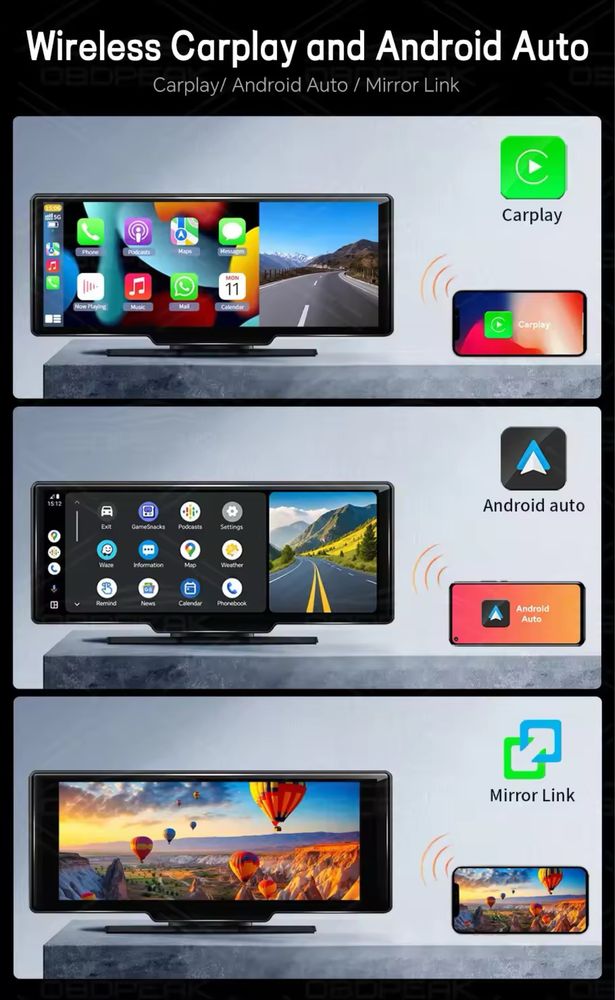 Carplay monitor 10ʼ з відеореестратором