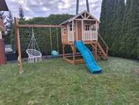 Domek drewniany plac zabaw dla dzieci