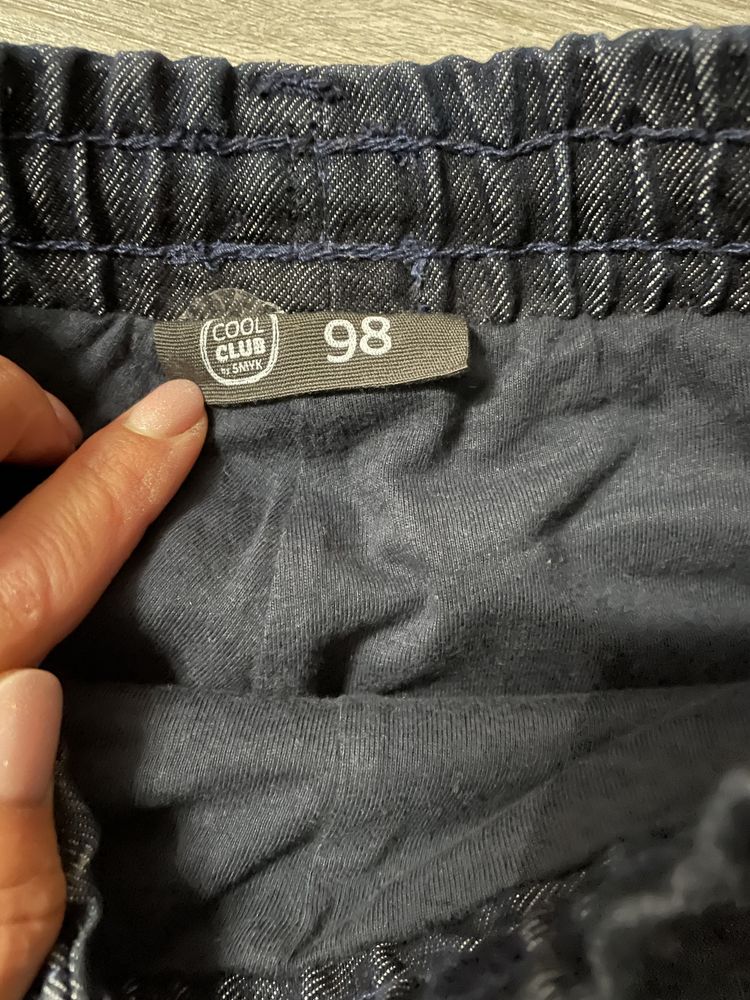 Ocieplane spodnie, jeansy r. 98-104