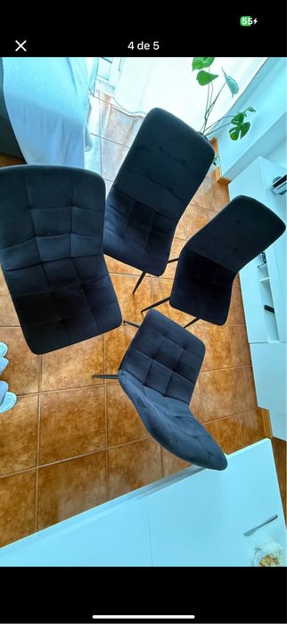 Cadeiras pretas 4 ou 8 unidades