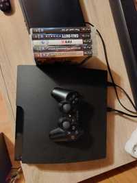 Konsola ps3  zestaw z grami oryginalny pad sony.