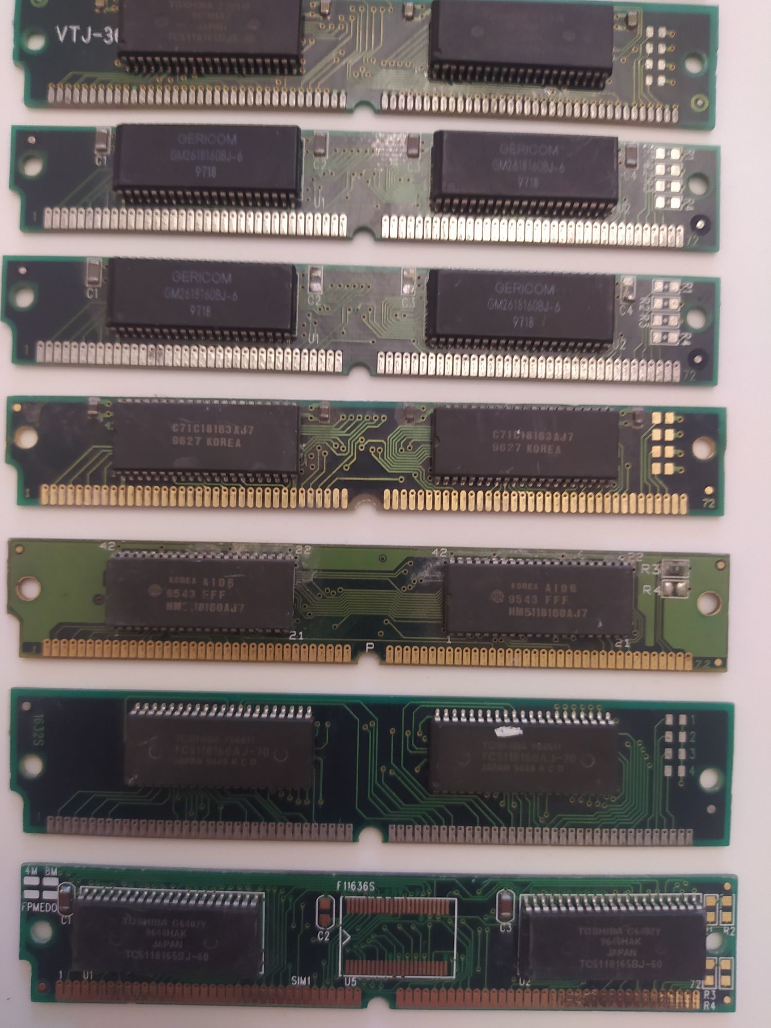 Стара ретро память ОЗУ RAM simm dimm