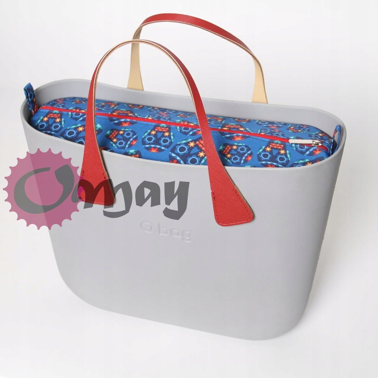 Granatowy organizer OBAG STANDARD czachy boho mexico 2 kieszenie OMAY