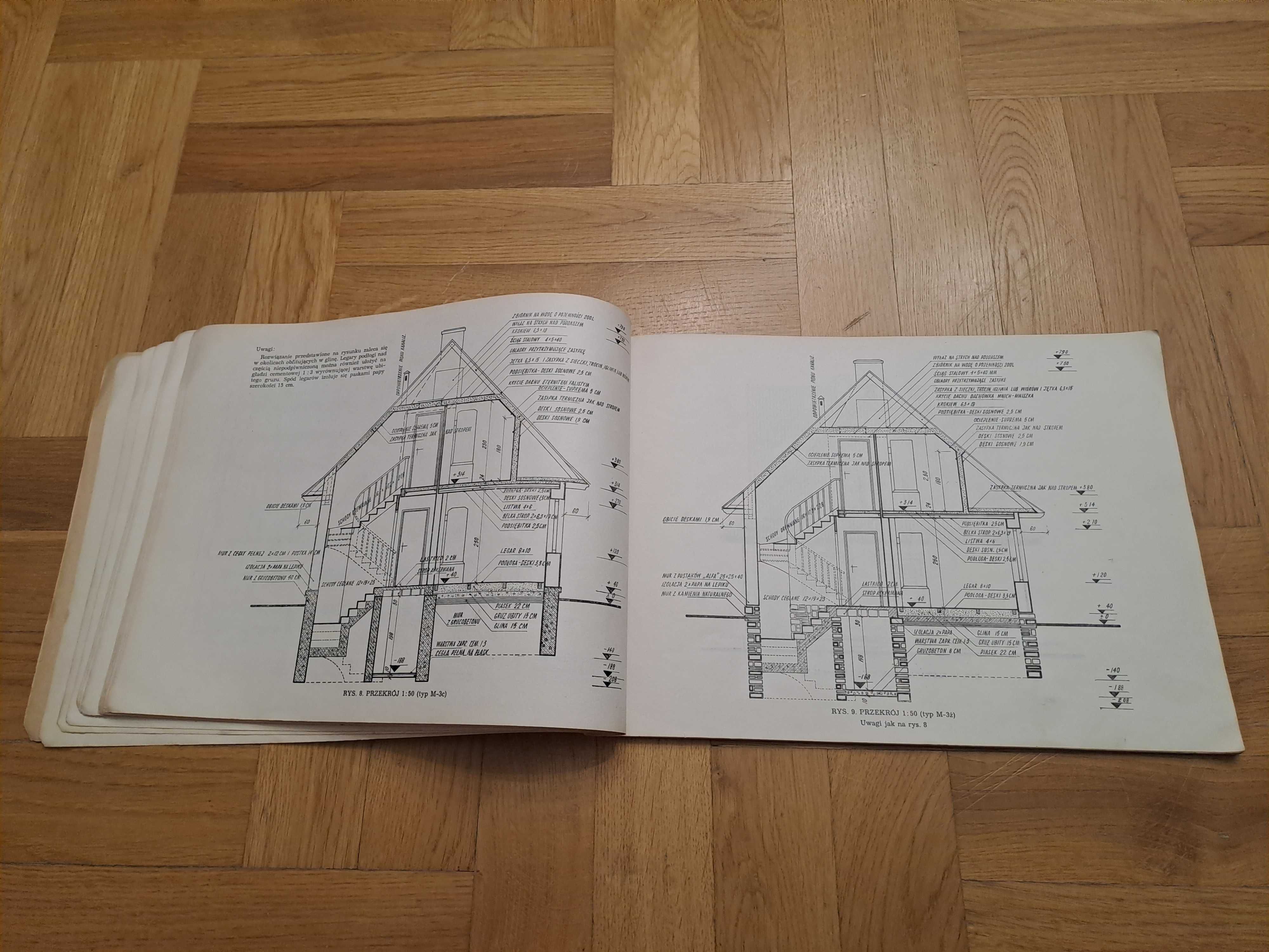 Domek Jednorodzinny typ m3 projekt / dokumentacja z PRL 1956 rok