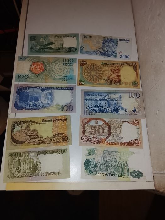 Notas antigas escudos