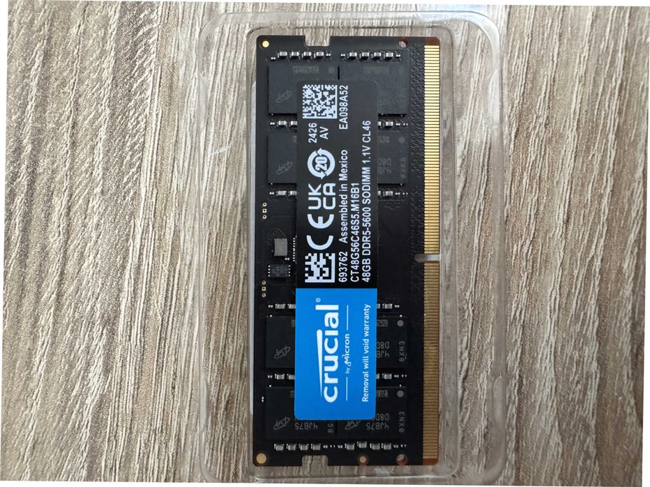 Оперативна пам'ять Crucial 48GB DDR5 5600MHz SODIMM