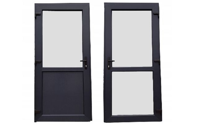 Drzwi PCV 1000x2000 antracyt zewnętrzne sklepowe RÓŻNE ROZMIARY od ręk