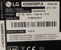 Peças TV LG 43UK6950PLB