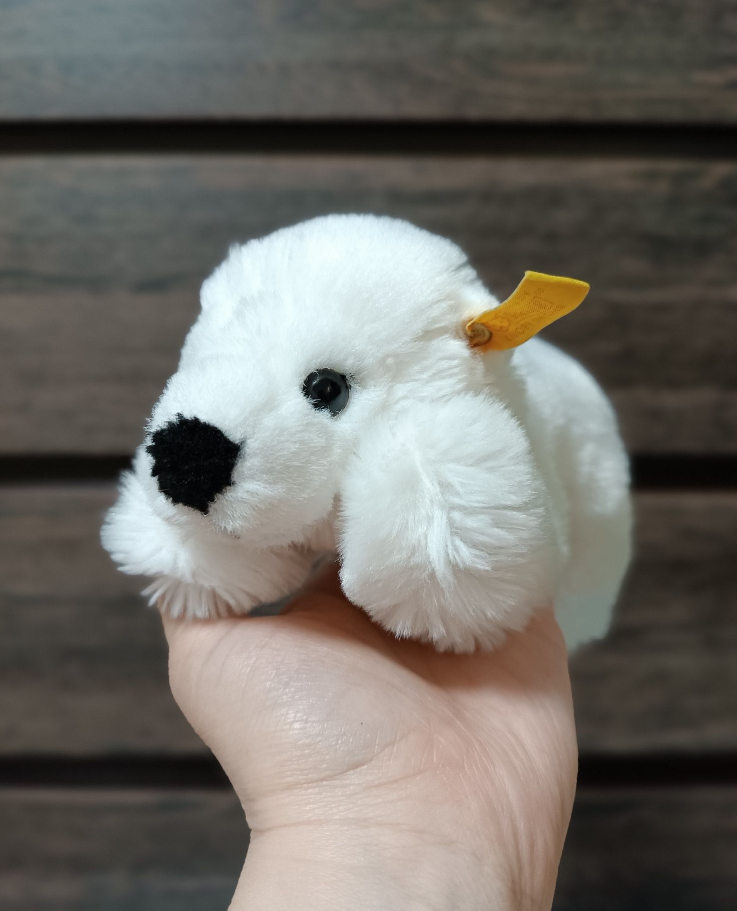 Мягкая игрушка белый мишка Steiff 113178, полярный медведь, медвежонок