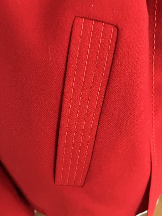 Czerwona marynarka oversize 100% welna