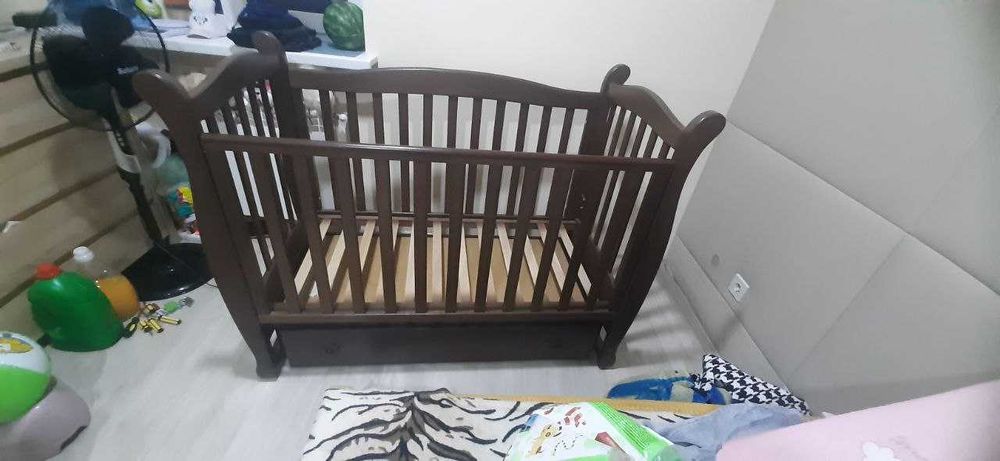 Дитяче ліжко Верес Соня ЛД15 горіх поперечний маятник з ящиком