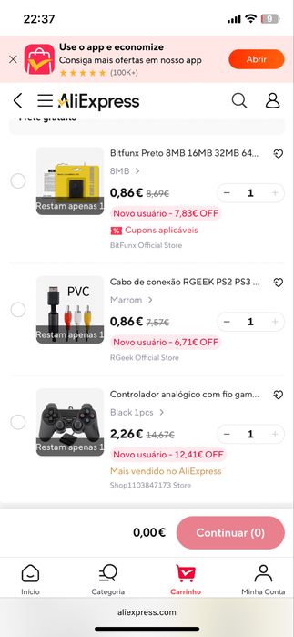 Ps2 fat + cabo de energia .