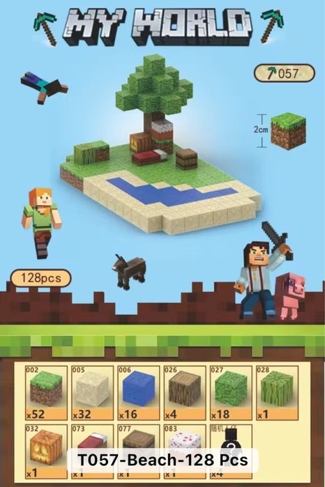 Конструктор магнітний MineCraft для дітей МайнКрафт