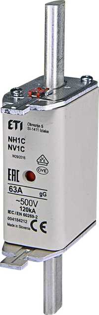 Wkładka topikowa ETI NH1C gG 63A/500V Nowa