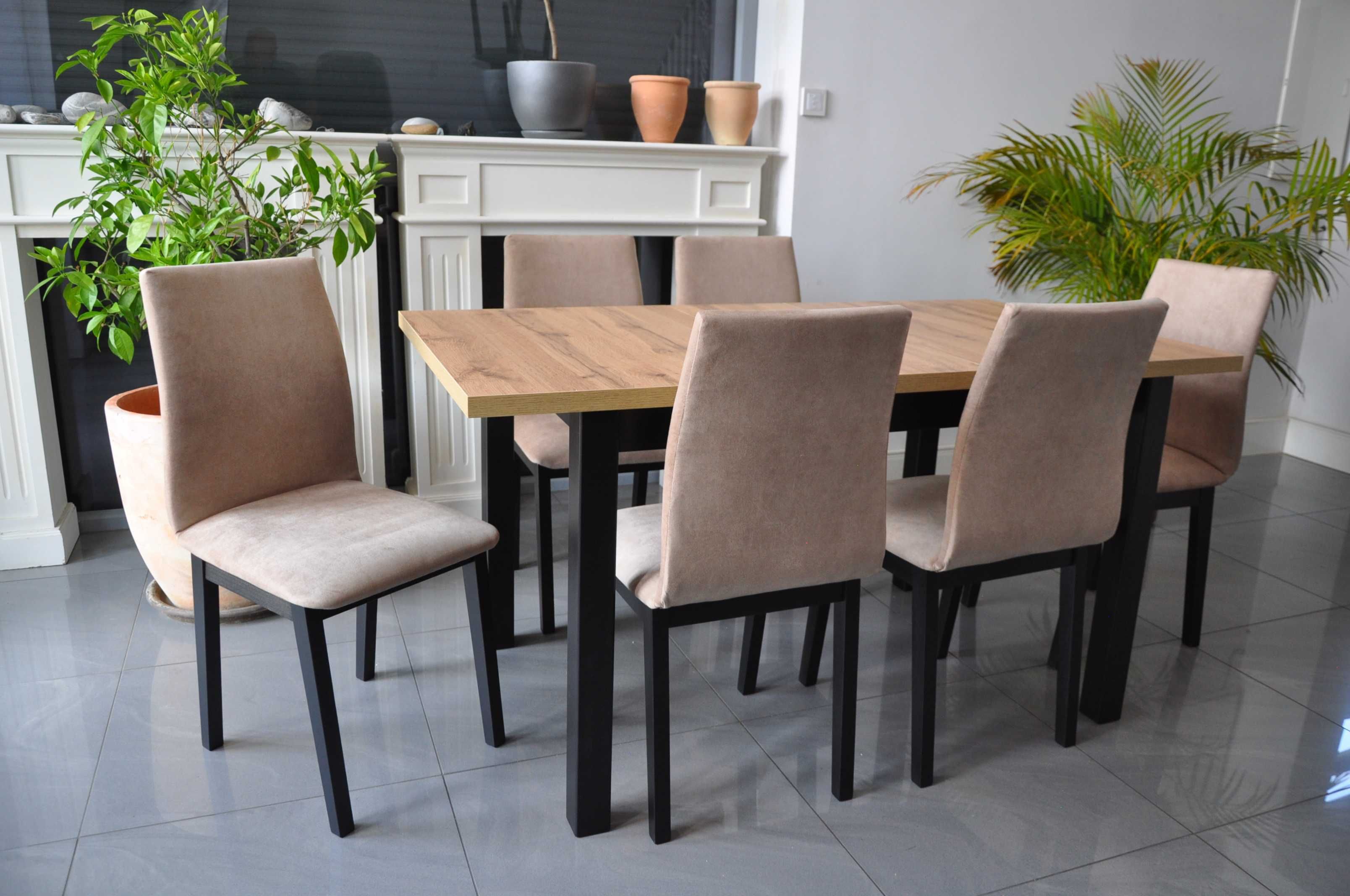 PROMOCJA - Zestaw Elegant Stół Rozkładany + 4 Krzesła