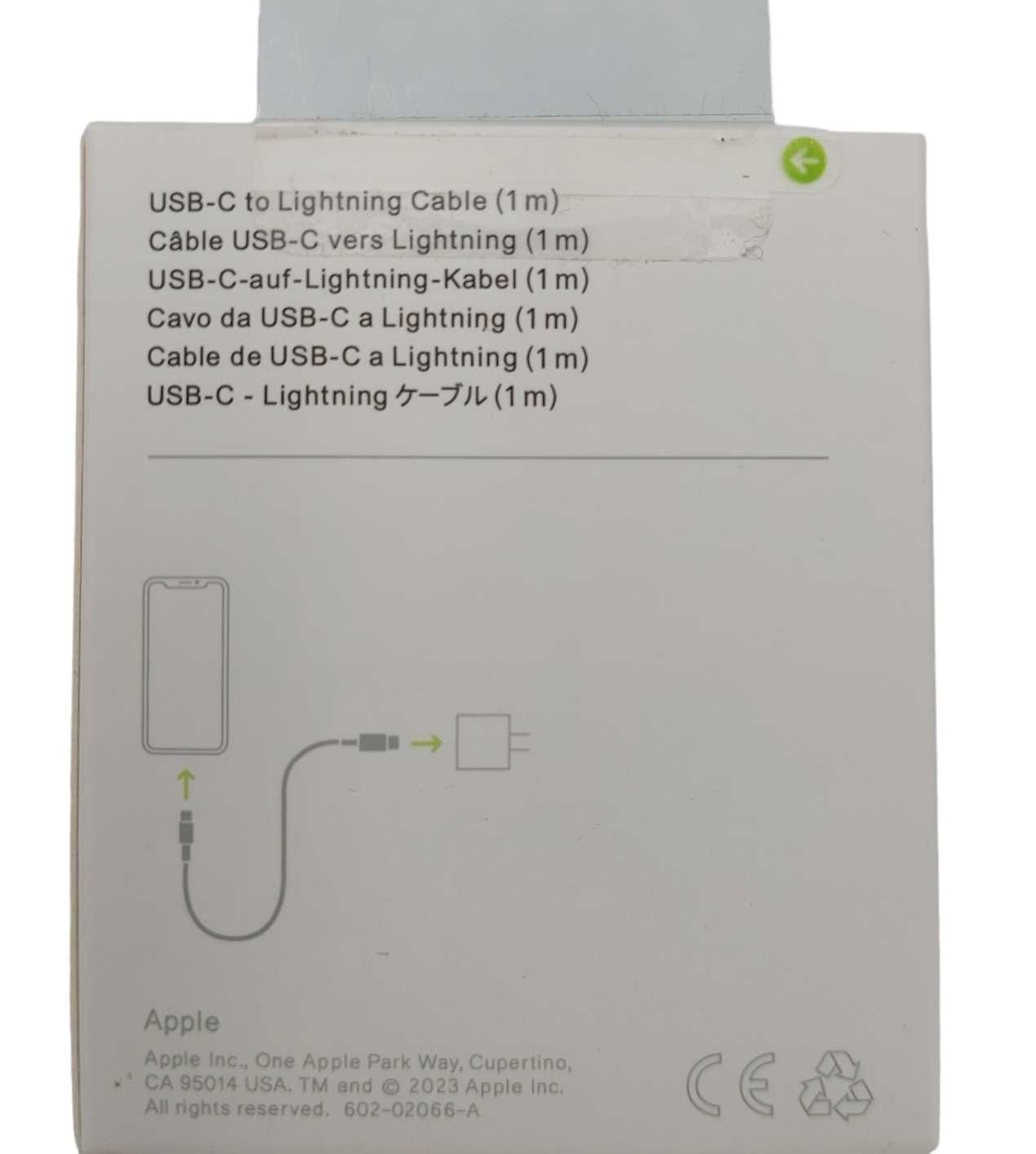 Outlet oryginalny KABEL ładowania do Apple IPhone USBC-LIGHTNING 1m