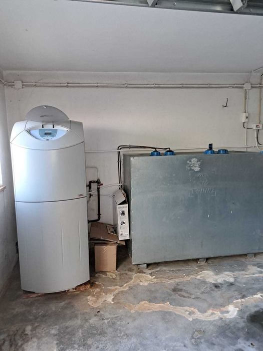Caldeira de aquecimento a gasóleo Geminox + Depósito de gasóleo 1000L