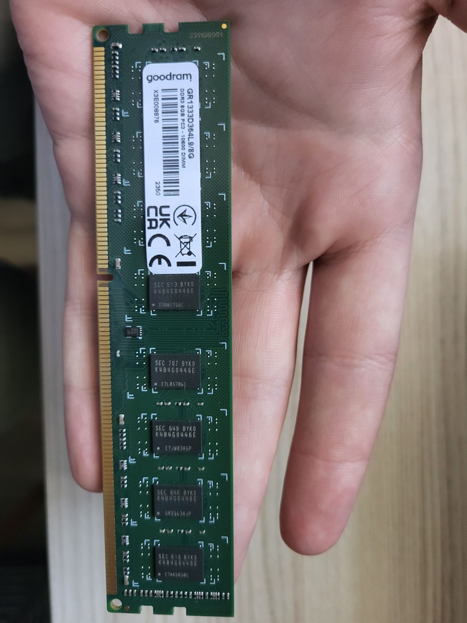 Ram DDR3 1333MHz 8GB CL9