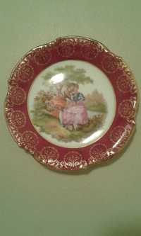 Prato antigo de porcelana Limoges Jammet Seignolles