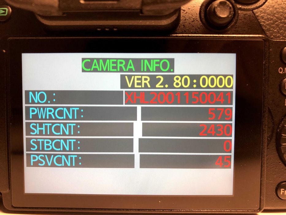 Panasonic GH5 como nova 2430 disparos