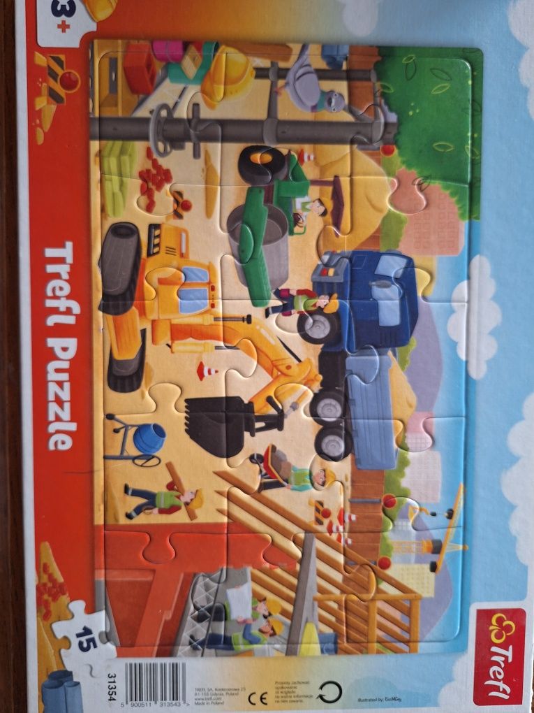 Puzzle pojazdy budowa trefl 15 elementow
