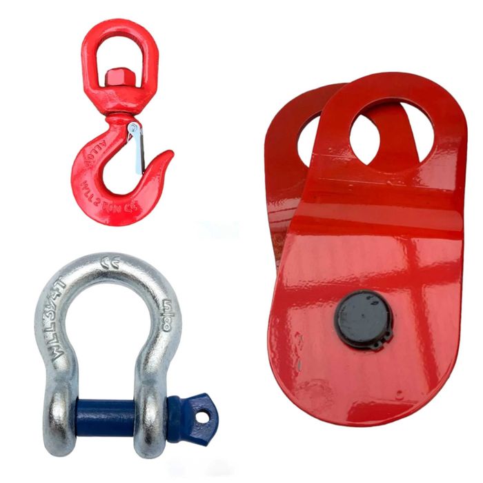 Блок та гак-вертлюг набір  евакуаторщиків