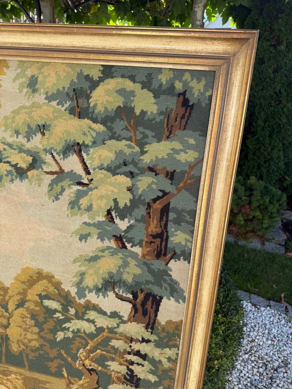 Francuski ręcznie tkany gobelin 172x142 cm