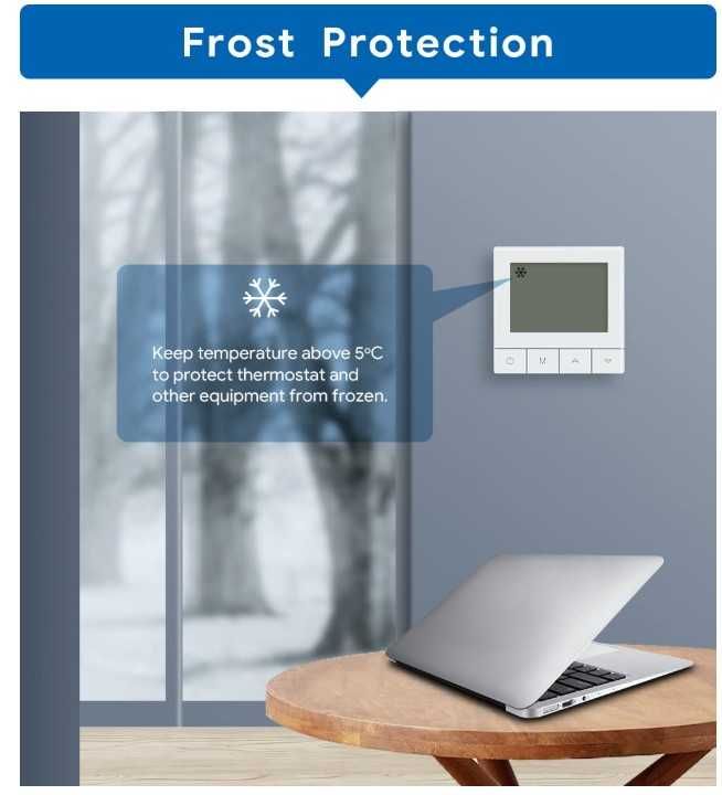 Inteligentny termostat Beok TDS75-WIFI-WPB, sterowanie kotłem gazowym