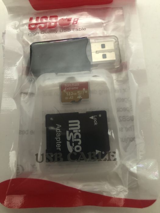Adapter z karta panieci 512gb plus czytnik kart pamięci