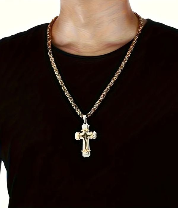 Стильний чоловічий багатошаровий кулон на шию