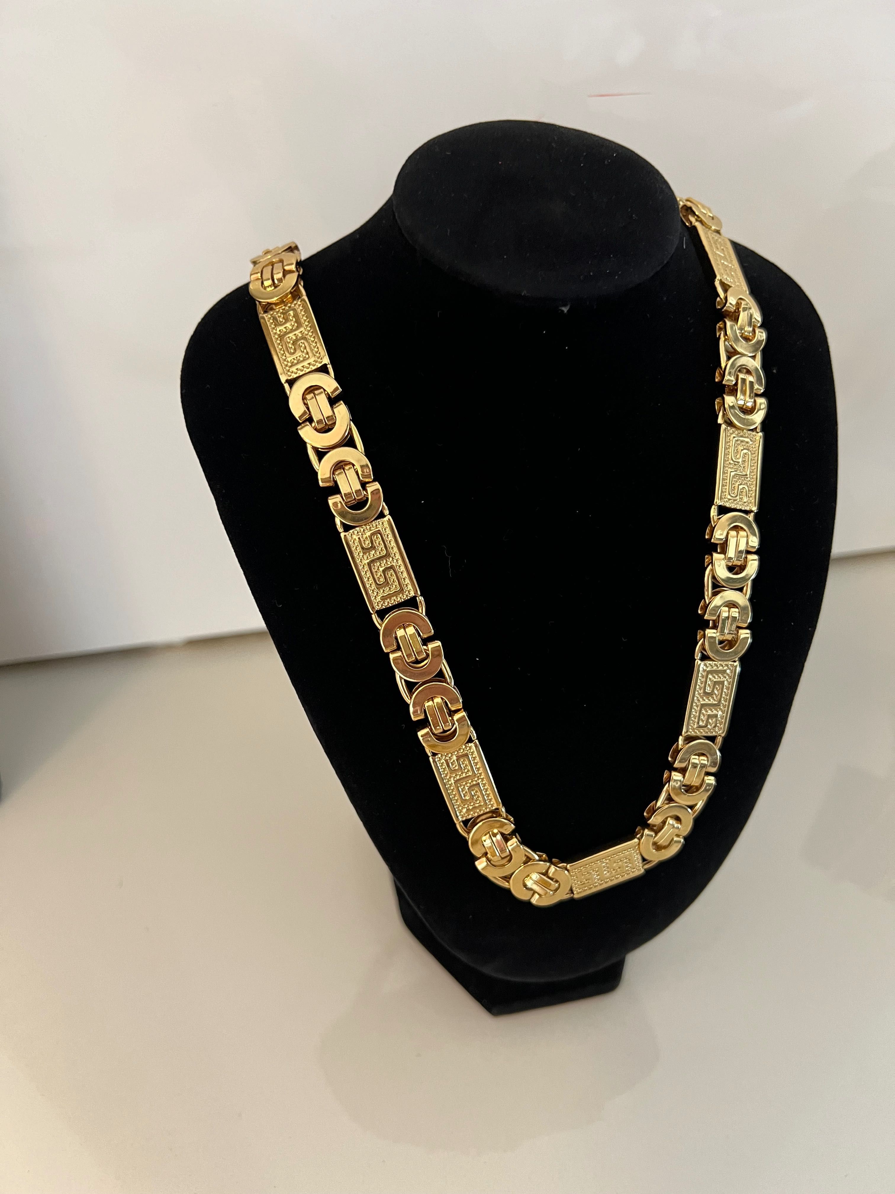 Złoty łańcuch splot Versace poozłacany 585 14K NOWY