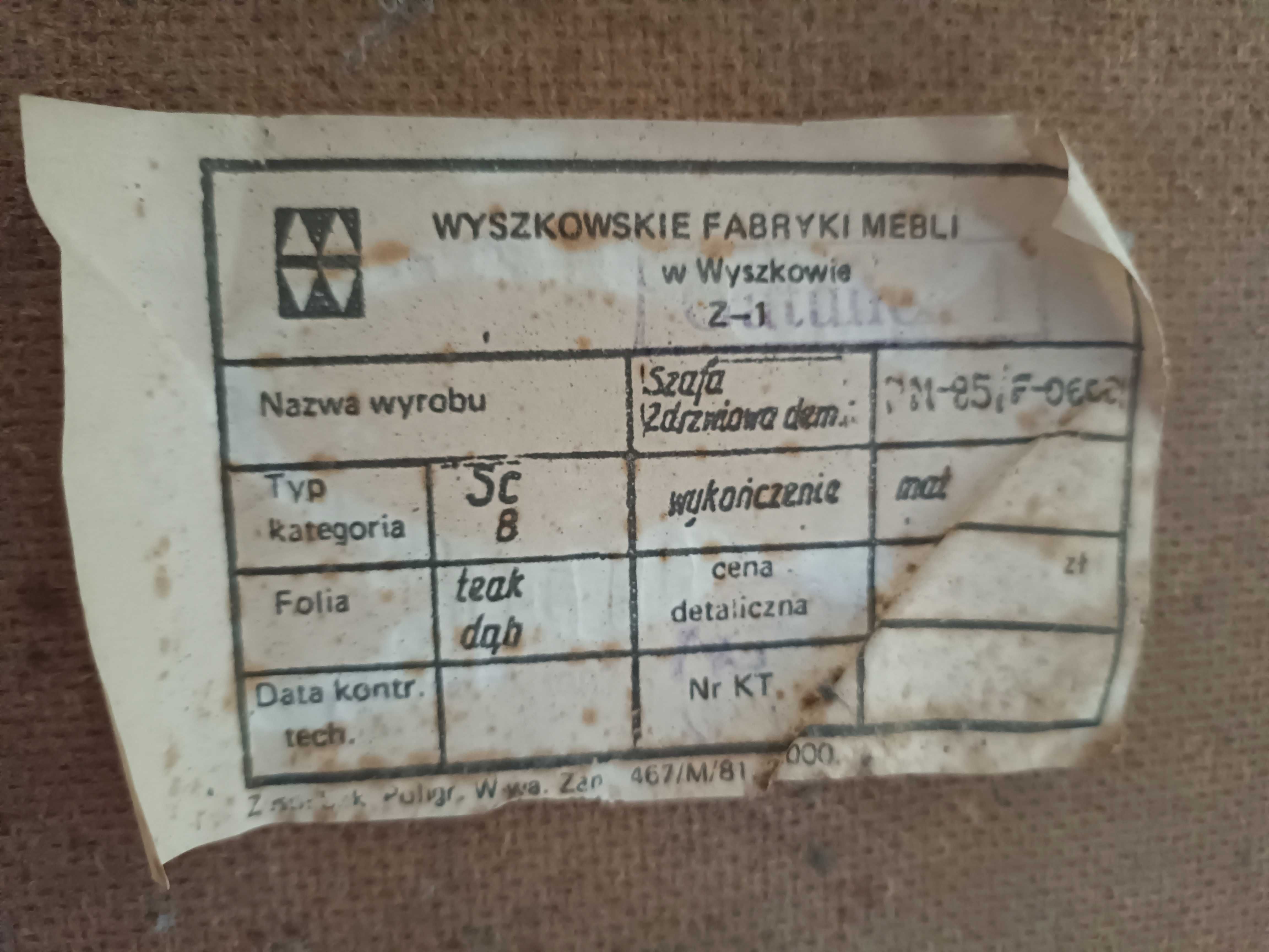Meblościanka PRL (szafa, regał, witryna)