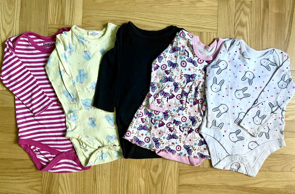 Бодіки Lupilu, H&M, F&F, Coccodrillo 6-12 місяців 74-80 розмір