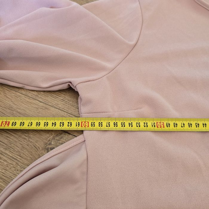 Sukienka boohoo 46 48 długi rękaw koktajlowa midi asos wieczorowa