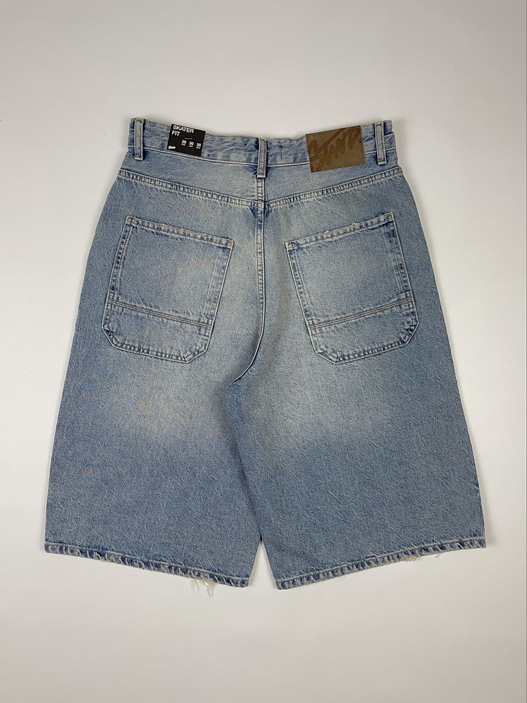 Шорти Pull&Bear Skater Fit (W 31 / W 34) сині широкі скейтер чоловічі