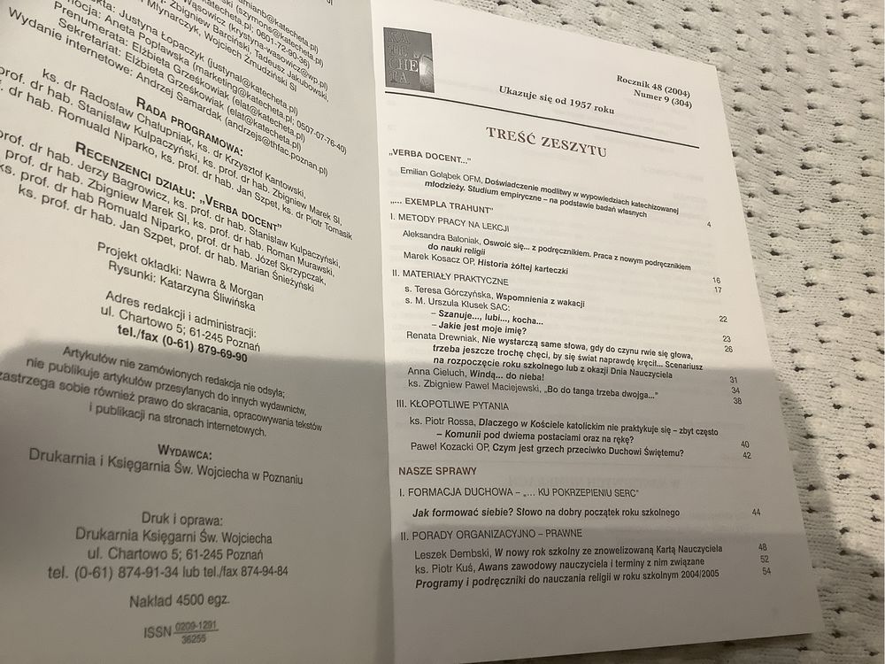Katacheta miesiecznik grzech przeciw duchowi swietemu