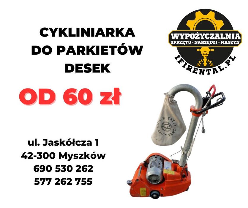 Cykliniarka ,rantówka, polerka, szorowarka wynajem wypożyczalnia
